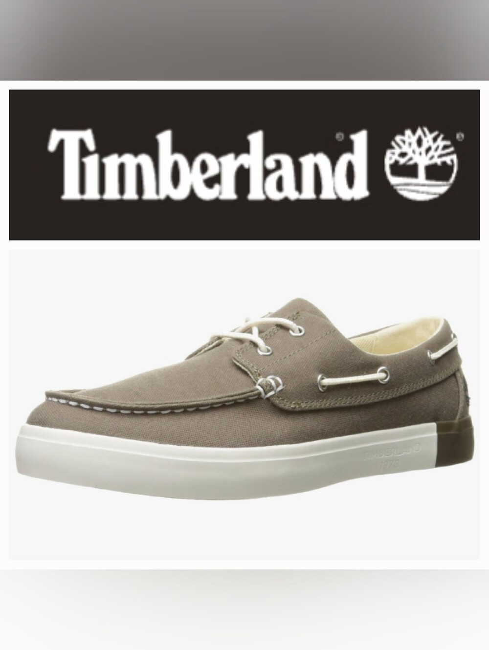Timberland Men's Newport Bay 2 Eye Boat Oxford Boat Shoes Fungus Gray Sz 11